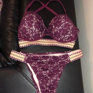 Burgundy bikini